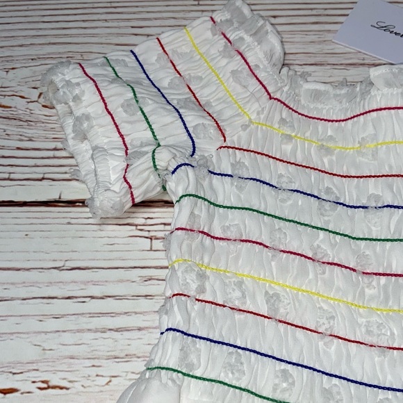 NWT Lovers + Friends Off The Shoulder Babydoll Mini Dress in White Sz S - Picture 9 of 16